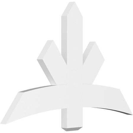 Ekena Millwork Alberta Architectural Grade PVC Gable Bracket, 48"W x 30"H x 2"D x 6"F, 15/12 Pitch GBP048X30X0206ALB00